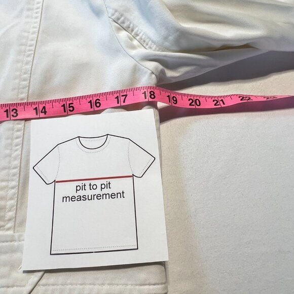 🤍 Women's Zara Jacket Size M – 100% Cotton,  white Chic Utility Style - Picture 9 of 11